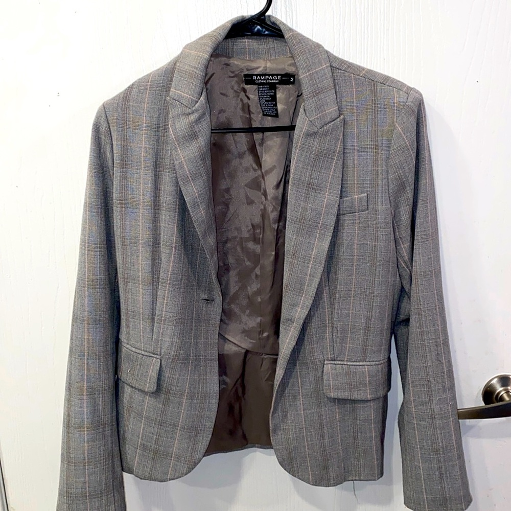 Grey pinstripe women’s suit jacket